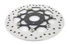 V-Twin - 23-0233 - Floating Stainless Steel, Black & Polished 11.8 inch Front B - Fits 2015-2020 Harley-Davidson FLST, 2014-2020 XL, 2015-2020 FXST, FLRT