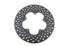 V-Twin - 23-0302 - 11-1/2 inch Drilled Front Brake Disc Clover Leaf Style