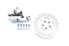 V-Twin - 23-1097 - Chrome Rear 4 Piston Caliper and 11-1/2 inch Disc Kit - Fits 2004 Harley-Davidson XL