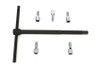 V-Twin - 23-1207 - Chrome Wheel Lug Set with Wrench