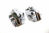V-Twin - 23-1668 - Chrome Front 2 Piston Caliper Set - Fits 2000-2009 Harley-Davidson XL