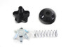 V-Twin - 24-0314 - FL Fork Steering Damper Knob Kit Black - Fits 1949-1959 Harley-Davidson FL, 1936-1952 WL