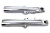V-Twin - 24-0396 - Chrome 41mm Lower Fork Slider Set - Fits 2000-2013 Harley-Davidson FLHR, FLHX, FLHT, FLHTC, FLTR