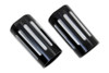 V-Twin - 24-1173 - Black Fork Slider Cover Set with Chrome Strip