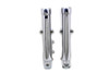 V-Twin - 24-1775 - Chrome Lower Fork Slider Set - Fits 2007-2017 Harley-Davidson FXST
