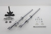 V-Twin - 24-8567 - 35mm Fork Assembly with Chrome Sliders Dual Disc