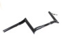 V-Twin - 25-1201 - 8 inch Black Z-Bar Handlebar with Indents