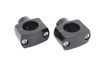 V-Twin - 25-2232 - 1-1/4 inch Shorty Riser Set Black
