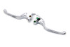 V-Twin - 26-0002 - Chrome 3-Slot Wide Hand Lever Set - Fits 2015-2017 Harley-Davidson FXSB, FLSTC, FLSTF, FLSTN