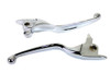 V-Twin - 26-0004 - M8 Chrome Wide Hand Lever Set - Fits 2017-2020 Harley-Davidson FLT