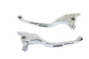 V-Twin - 26-0006 - M8 Chrome 3-Slot Hand Lever Set with Pin - Fits 2017-2020 Harley-Davidson FLT