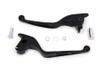 V-Twin - 26-0010 - Matte Black 3-Slot Wide Hand Lever Set - Fits 2014-2016 Harley-Davidson FLT