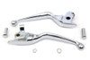 V-Twin - 26-0325 - Chrome Wide Hand Lever Set - Fits 2014-2016 Harley-Davidson FLT