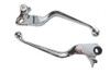 V-Twin - 26-0743 - Chrome V-Cut Hand Lever Set - Fits 2008-2014 Harley-Davidson FLST, FXD, FXST