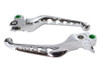 V-Twin - 26-0788 - Chrome Drilled Hand Lever Set - Fits 1996-2007 Harley-Davidson FXST, FLT, FLST, 1996-2003 XL, 1996-2007 FXD
