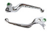 V-Twin - 26-0788 - Chrome Drilled Hand Lever Set - Fits 1996-2007 Harley-Davidson FXST, FLT, FLST, 1996-2003 XL, 1996-2007 FXD