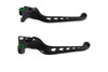 V-Twin - 26-0984 - Black Drilled Hand Lever Set - Fits 1996-2007 Harley-Davidson FXST, FLT, FLST, 1996-2003 XL, 1996-2007 FXD