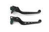 V-Twin - 26-0984 - Black Drilled Hand Lever Set - Fits 1996-2007 Harley-Davidson FXST, FLT, FLST, 1996-2003 XL, 1996-2007 FXD