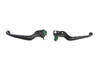 V-Twin - 26-0984 - Black Drilled Hand Lever Set - Fits 1996-2007 Harley-Davidson FXST, FLT, FLST, 1996-2003 XL, 1996-2007 FXD