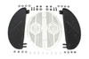 V-Twin - 27-0751 - Deluxe Half Moon Footboard Set - Fits 1941-1984 Harley-Davidson FL, 1936-1952 W