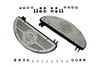 V-Twin - 27-0751 - Deluxe Half Moon Footboard Set - Fits 1941-1984 Harley-Davidson FL, 1936-1952 W
