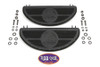 V-Twin - 27-0869 - World's Fair Style Half Moon Footboard Set Black - Fits 1941-1984 Harley-Davidson FL, 1936-1973 G, 1936-1952 EL, W