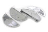 V-Twin - 27-1049 - Half Moon Footboard Kit Chrome - Fits 1936-1973 Harley-Davidson G, 1936-1952 W, 1941-1980 FL