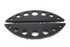V-Twin - 27-1078 - Driver Black Half Moon Footboard Set With Holes