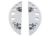 V-Twin - 27-1209 - Driver Chrome Half Moon Footboard Set
