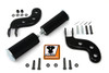 V-Twin - 27-1252 - Buddy Seat Footpeg Set Black - Fits 1941-1964 Harley-Davidson FL, 1940-1952 EL