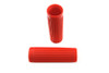 V-Twin - 28-0184 - Red Grip Set Original Rib Style - Fits 1962-1972 Harley-Davidson FL, XL