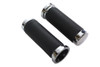 V-Twin - 28-0445 - Pebble Style Grip Set with Chrome End Caps