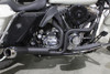 V-Twin - 29-0024 - FLT Offset Megaphone 2:1 1-3/4 inch  Exhaust Black with Chro - Fits 2006-2016 Harley-Davidson FLT