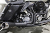 V-Twin - 29-0024 - FLT Offset Megaphone 2:1 1-3/4 inch  Exhaust Black with Chro - Fits 2006-2016 Harley-Davidson FLT