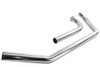 V-Twin - 29-0076 - Shovelhead Upsweep Header Pipe Set Chrome - Fits 1966-1984 Harley-Davidson FL