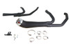V-Twin - 29-2108 - Cyclone 1-3/4 inch 2 into 1 Exhaust Header Set Black - Fits 1985-2005 Harley-Davidson FLT