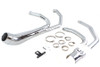 V-Twin - 29-2110 - Cyclone 1-3/4 inch 2 into 1 Exhaust Header Set Chrome - Fits 1985-2005 Harley-Davidson FLT
