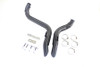V-Twin - 30-0021 - Straight Down Drag Pipe Set Black with Heat Shields - Fits 1986-2017 Harley-Davidson FXST