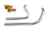 V-Twin - 30-0551 - Wyatt Gatling Exhaust Drag Pipe Set Straight Cut - Fits 1984-2006 Harley-Davidson FXST