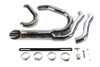 V-Twin - 30-0835 - Chrome Wyatt Gatling 2 into 1 Exhaust Pipe Header Kit