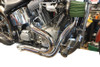 V-Twin - 30-0835 - Chrome Wyatt Gatling 2 into 1 Exhaust Pipe Header Kit