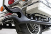 V-Twin - 30-1436 - 36 inch Straight Flame Exhaust Pipe Extension Set Black - Fits 1995-2016 Harley-Davidson FLT