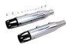 V-Twin - 30-1611 - Chrome Highlighted Revolver Tip Muffler Set