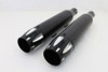 V-Twin - 30-1616 - Black Highlighted Revolver Tip Muffler Set