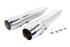 V-Twin - 30-1618 - Grenade Muffler Set Chrome - Fits 1995-2016 Harley-Davidson FLT