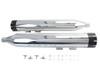 V-Twin - 30-1900 - Wyatt Gatling Muffler Set Chrome with Black Dagger Tips