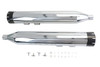 V-Twin - 30-1900 - Wyatt Gatling Muffler Set Chrome with Black Dagger Tips