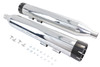 V-Twin - 30-1900 - Wyatt Gatling Muffler Set Chrome with Black Dagger Tips