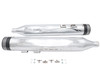 V-Twin - 30-1902 - Wyatt Gatling Muffler Set Chrome with Black Saturn Tips