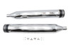V-Twin - 30-1902 - Wyatt Gatling Muffler Set Chrome with Black Saturn Tips